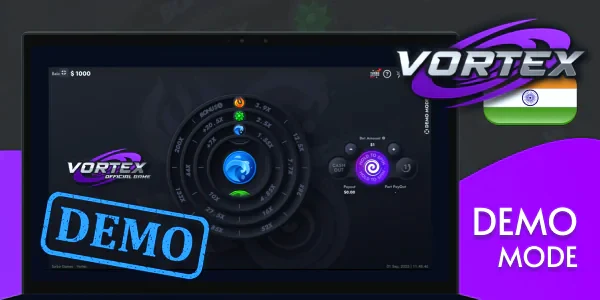 Vortex demo mode — play free no registration